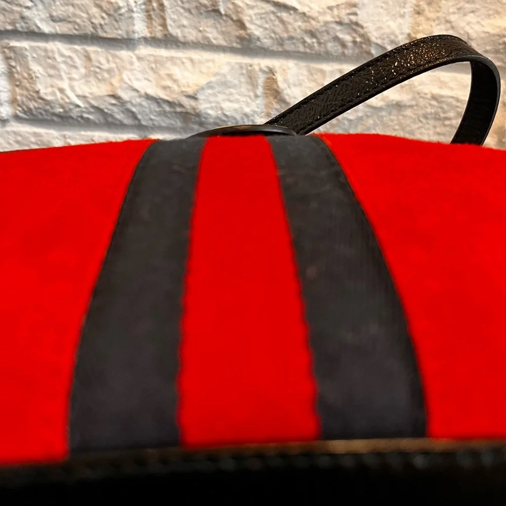Gucci Vintage Red Suede β Small Ophidia Dome Crossbody Bag - Picture 16 of 17